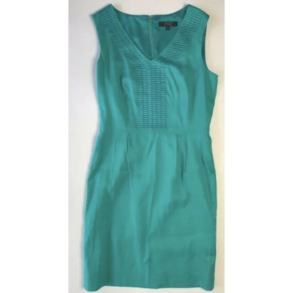 ALEX MARIE Polly Aruba St. Lucia Teal Dress Sz 6